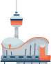 illustration de Calgary Tower et Saddledome Stadium