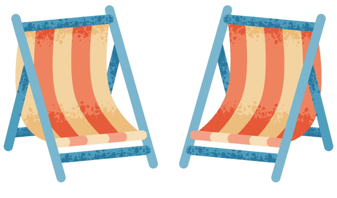 Illustration - Image of two sun chairs
